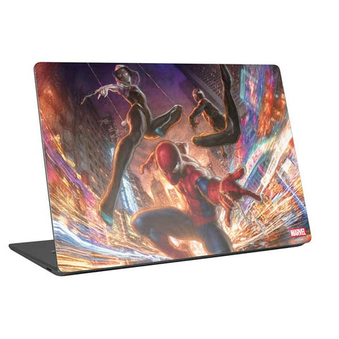 Marvel Spiderman Group Wall Laptop Skins